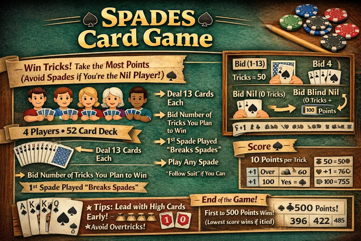 How to Play Spades Card Game